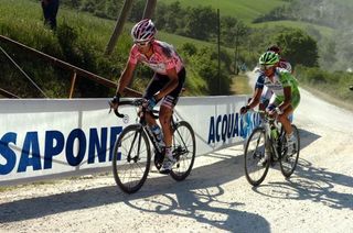 Despite a crash, Millar continued to fight in defense of the pink jersey.