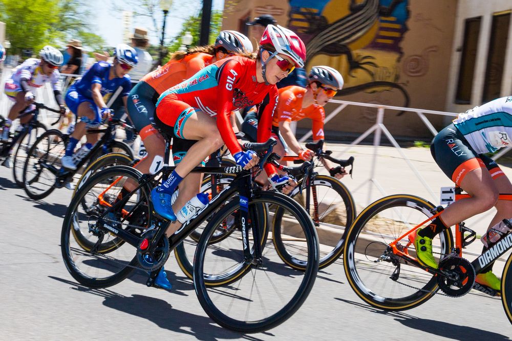 Katharine Hall (UnitedHealthcare Pro Cycling Team) takes a corner during stage 4 of the Tour of The Gila