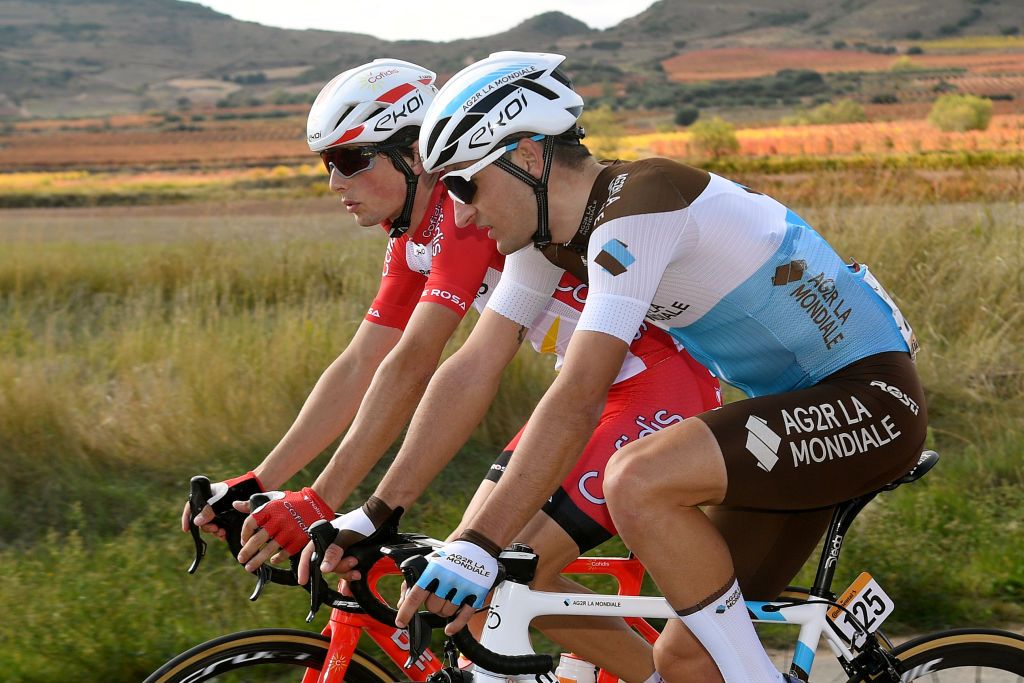 ALTODEMONCALVILLO SPAIN OCTOBER 28 Nans Peters of France and Team AG2R La Mondiale during the 75th Tour of Spain 2020 Stage 8 a 164km stage from Logroo to Alto de Moncalvillo 1490m lavuelta LaVuelta20 on October 28 2020 in Alto de Moncalvillo Spain Photo by David RamosGetty Images