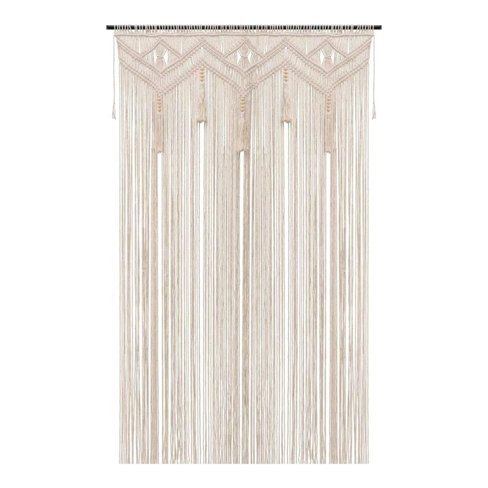 a macrame curtain