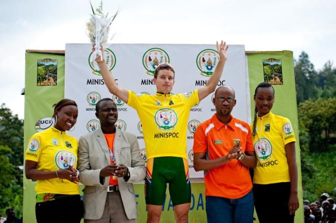 Darren Lill (National Team South Africa) keeps the yellow jersey