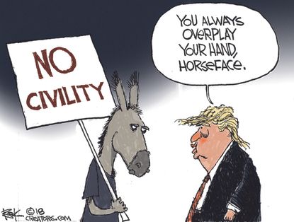 U.S. Trump horse face no civility