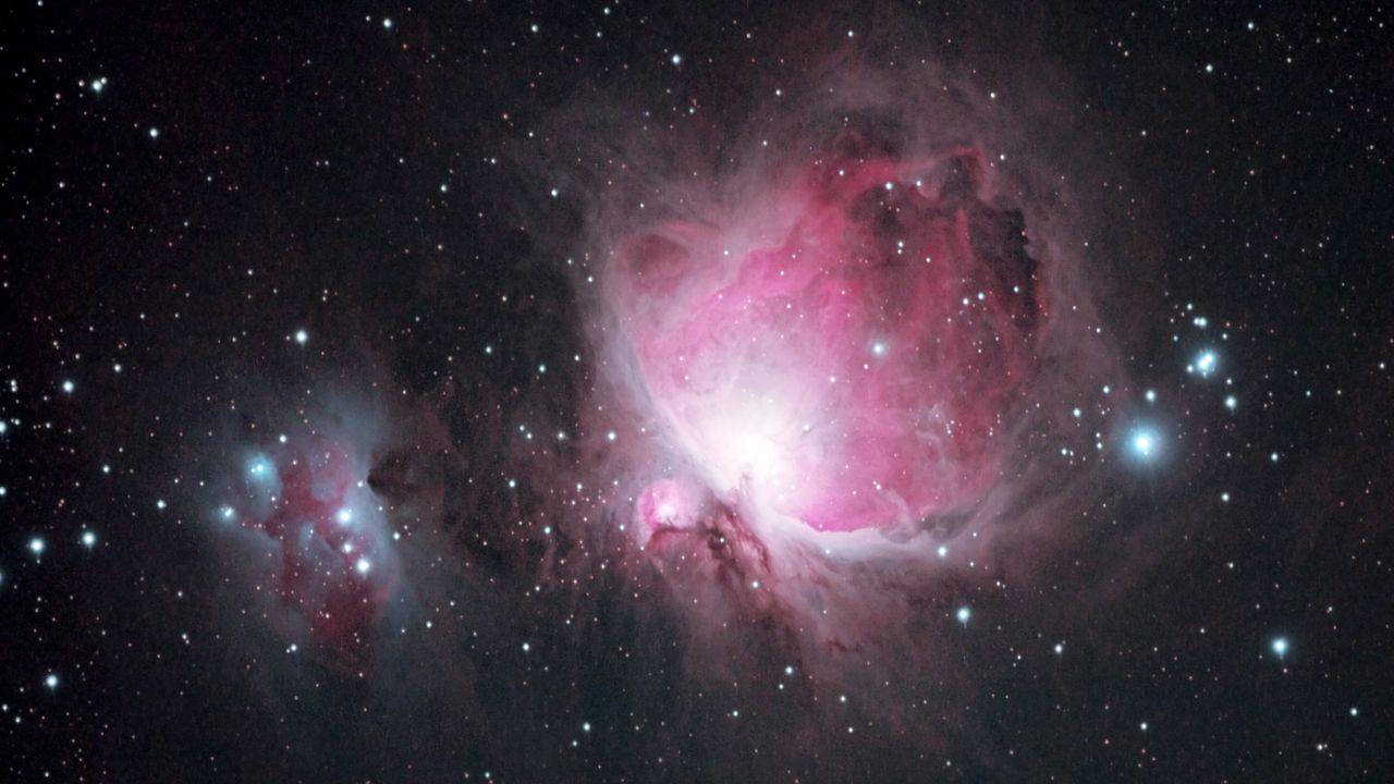 The Orion and the Running Man Nebulae