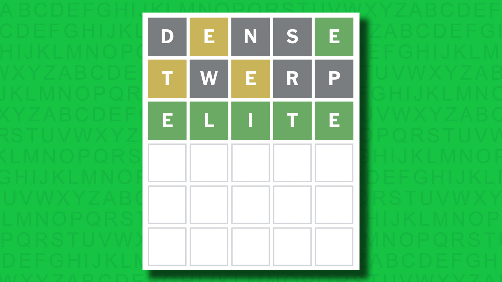 NYT Wordle answer for game 1466 on a green background