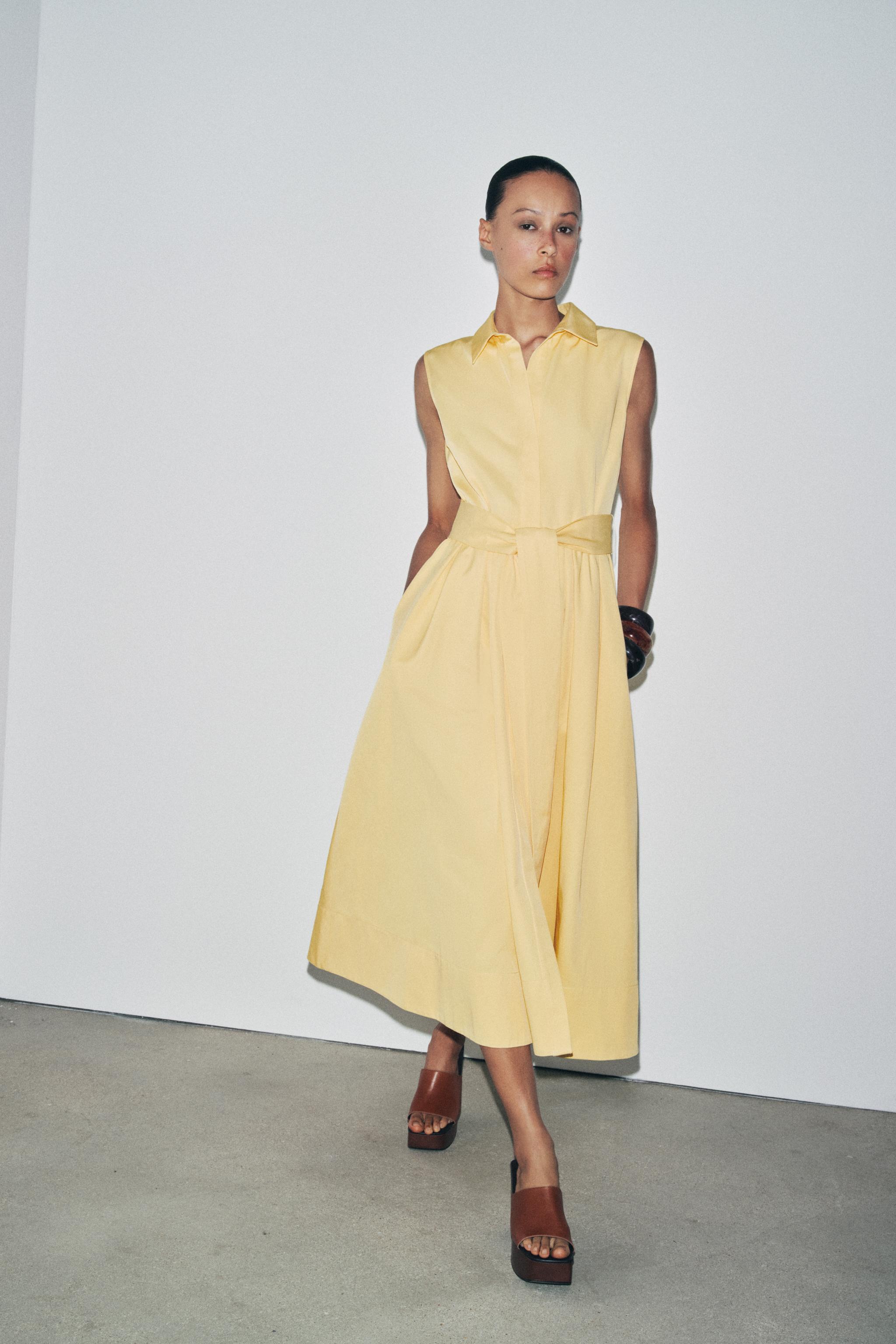 Zw Collection Belted Shirt Dress