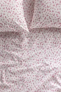 Anthropologie Organic Cotton Percale Printed Sheet Set (Queen)
