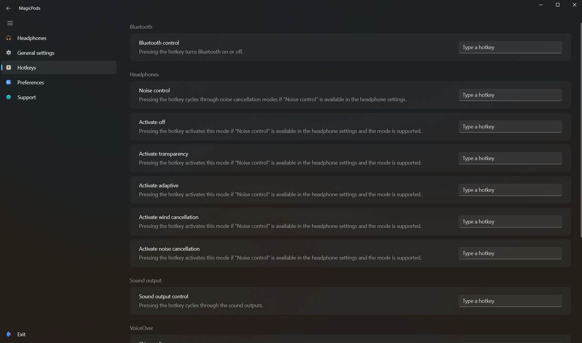 MagicPods app on Windows 11