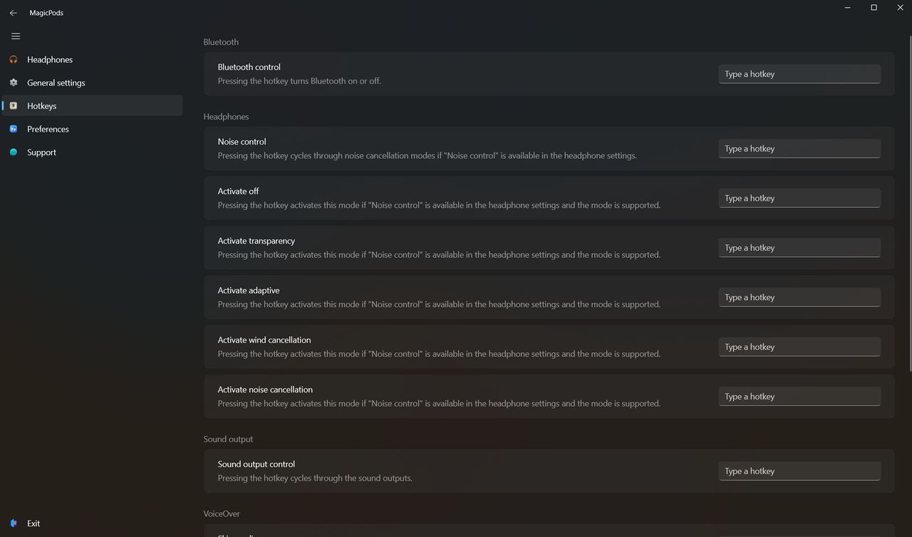 MagicPods app on Windows 11