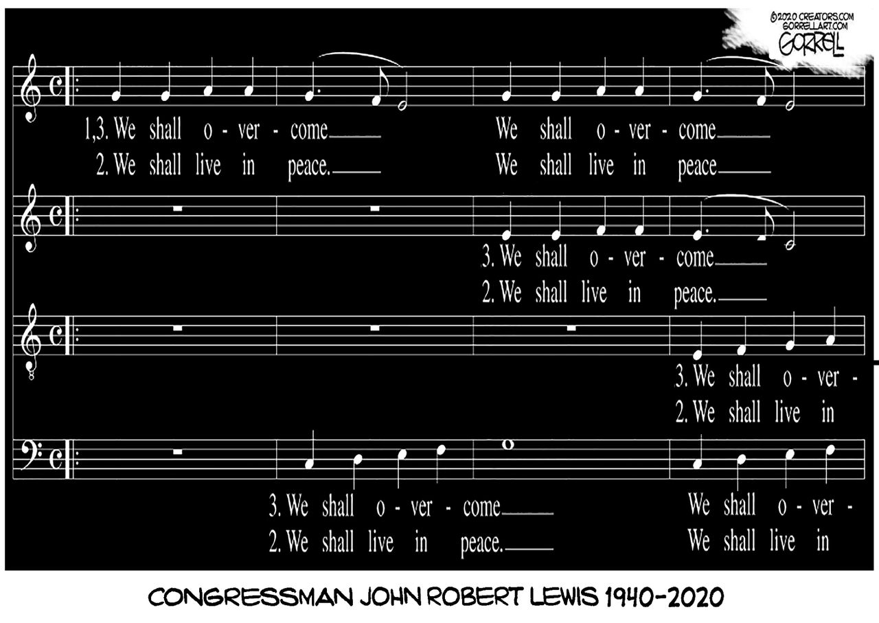 Editorial Cartoon U.S. John Lewis RIP