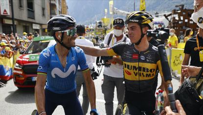 Alejandro Valverde and Sepp Kuss at the Tour 