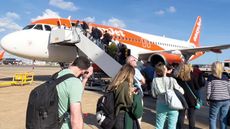 People boarding an easyjet flight