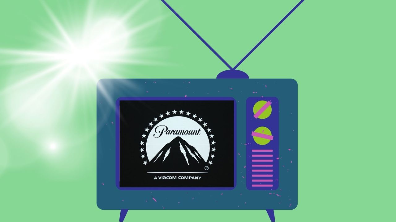 paramount+ logo in illustrated TV, meant to symbolize Paramount Plus UK launch in summer 2022