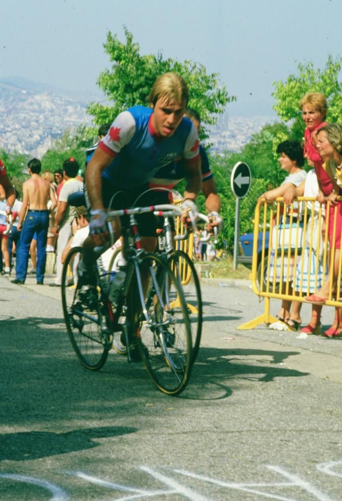 1984 Worlds: Steve Bauer (Canada) had quite a year in 1984 by winning silver at the Olympic road race in Los Angeles then turning pro one month later to take bronze at Worlds in Barcelona, Spain - his first professional road race