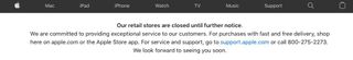 Apple Store Closure Notice