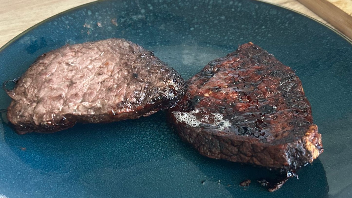 Steak cooked using Philips 1000 Series Dual Basket Air Fryer