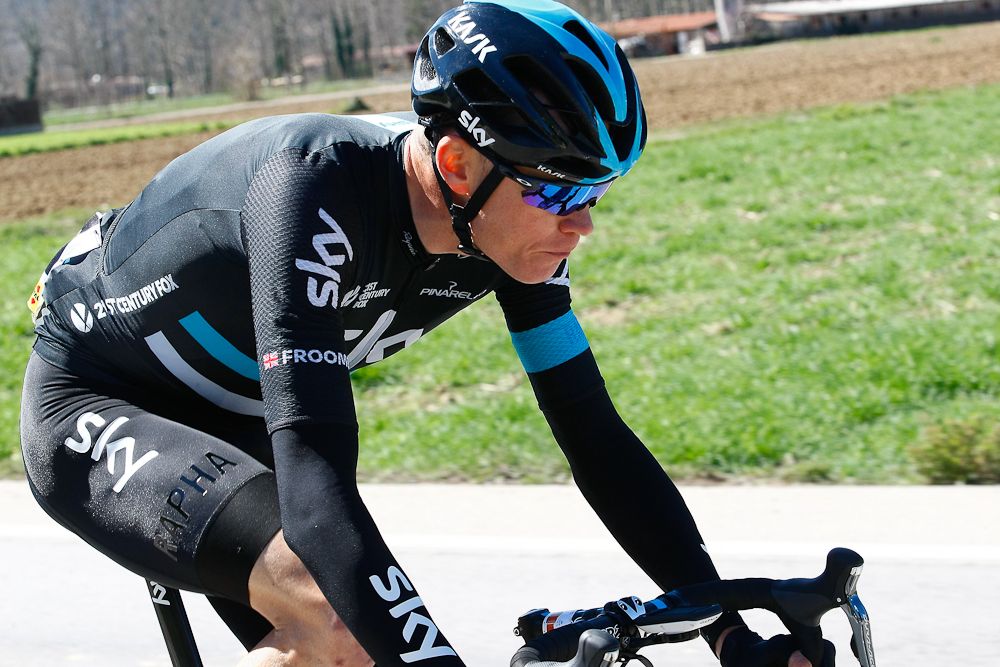 Chris Froome finished 9th on the day.