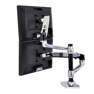 Product shot of Ergotron LX Dual Stacking Arm, one of the best monitor arms