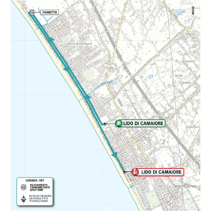 Tirreno-Adriatico 2026 stage 1 route