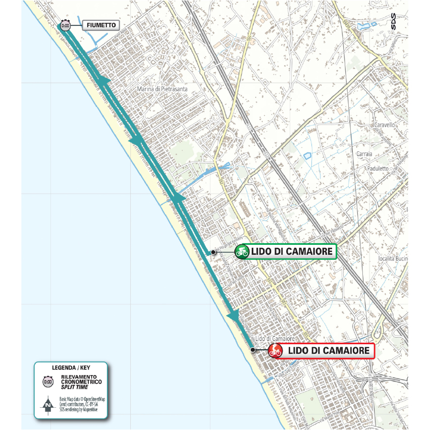Tirreno-Adriatico 2026 stage 1 route