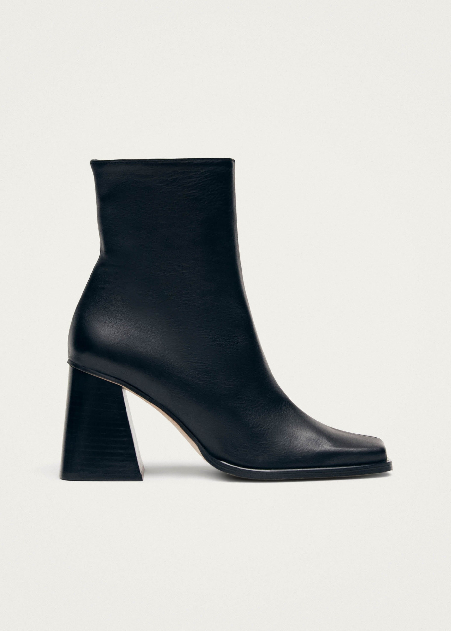 South Black Leather Ankle Boots | Alohas