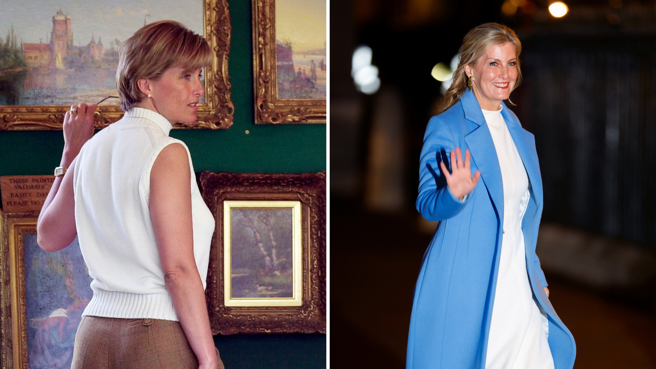 Duchess Sophie&#039;s sweater vest and Burberry bag