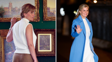 Duchess Sophie's sweater vest and Burberry bag