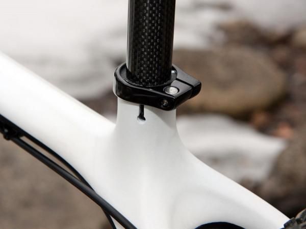 Incorporating three seat tube slots instead of the usual one produces more even clamping pressure on the seatpost for less concentrated stress and fewer slipped posts.