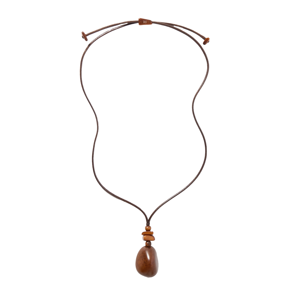 The Pendant Tagua and Leather Necklace