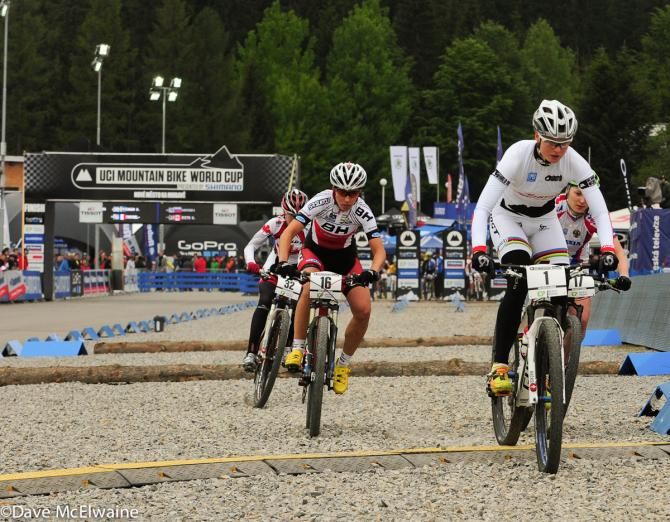 World Champion Alexandra Engen (Ghost Factory Racing) leading her first heat