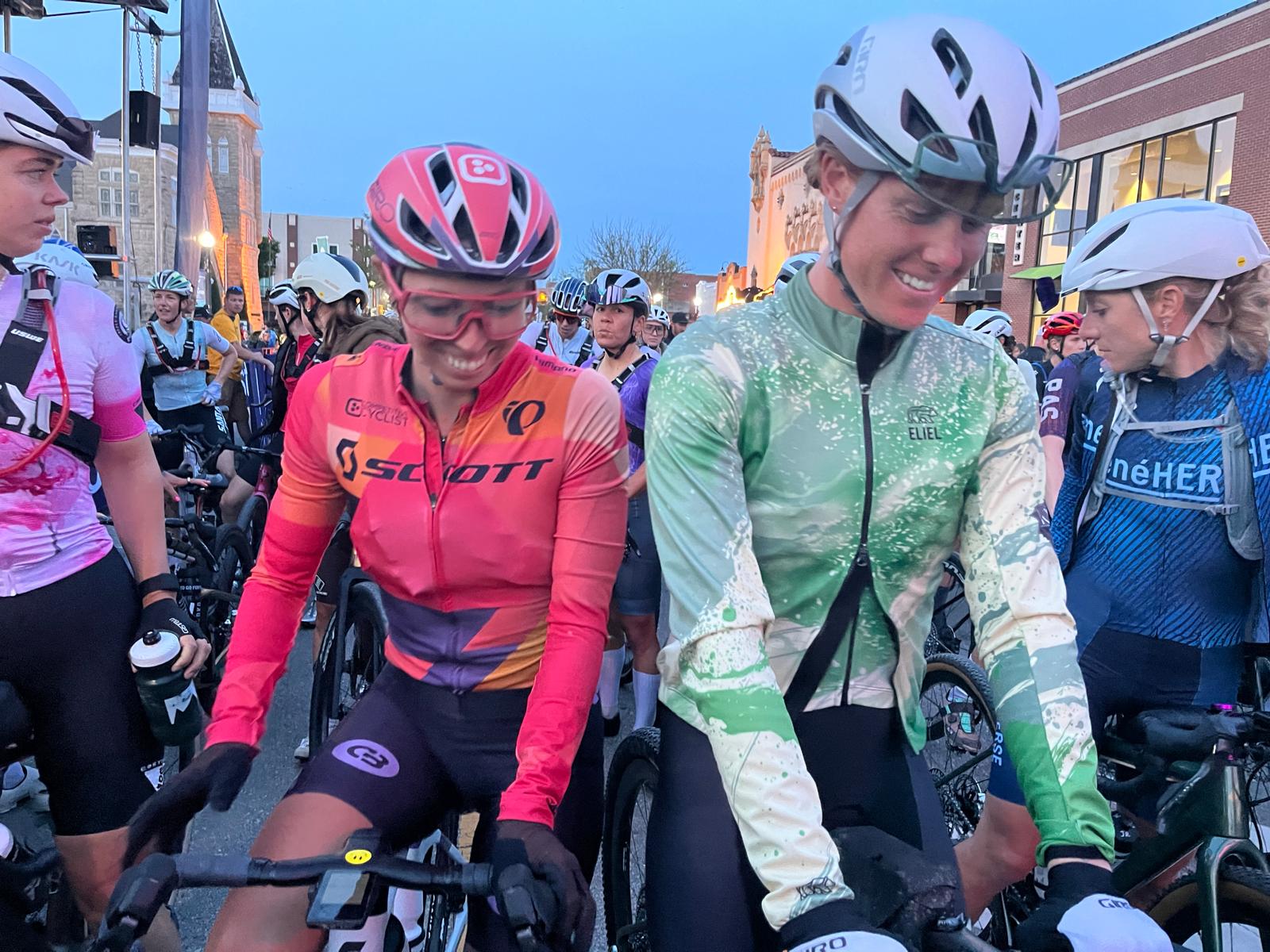 Start line for women's elite race at Unbound 200 2025