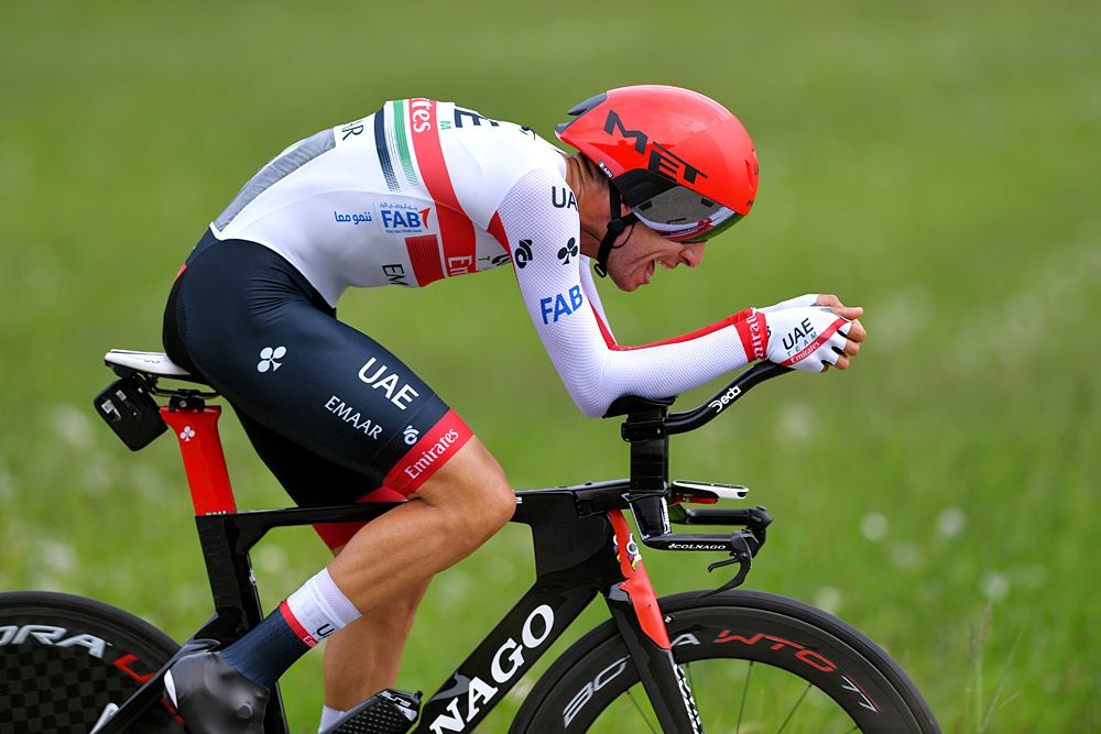 Fabio Aru (UAE Team Emirates) racing the stage 8 time trial at Tour de Suisse