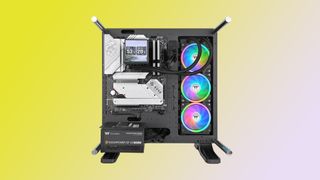 The Thermaltake Minecube 360 Ultra ARGB Sync AIO liquid cooler installed on a PC
