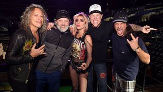 Metallica with Lady Gaga at this year's Grammys