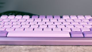 A purple Chilkey ND75 LP mechanical keyboard