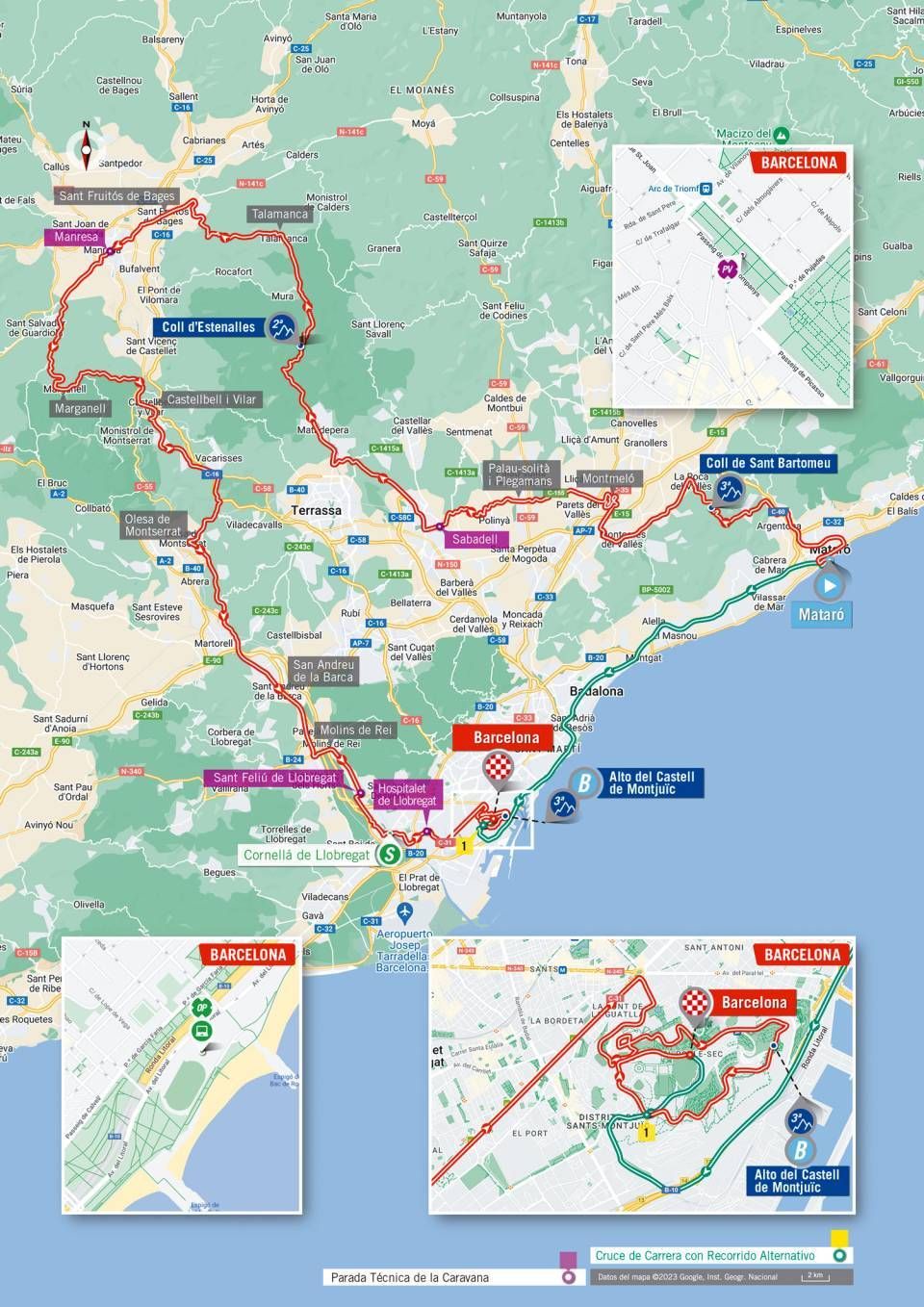 Vuelta a Espana 2023 stage 2 map