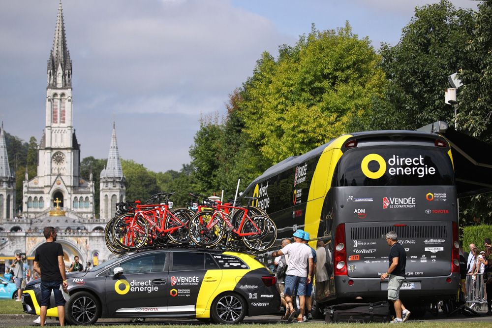 The stage started in the centre of Lourdes