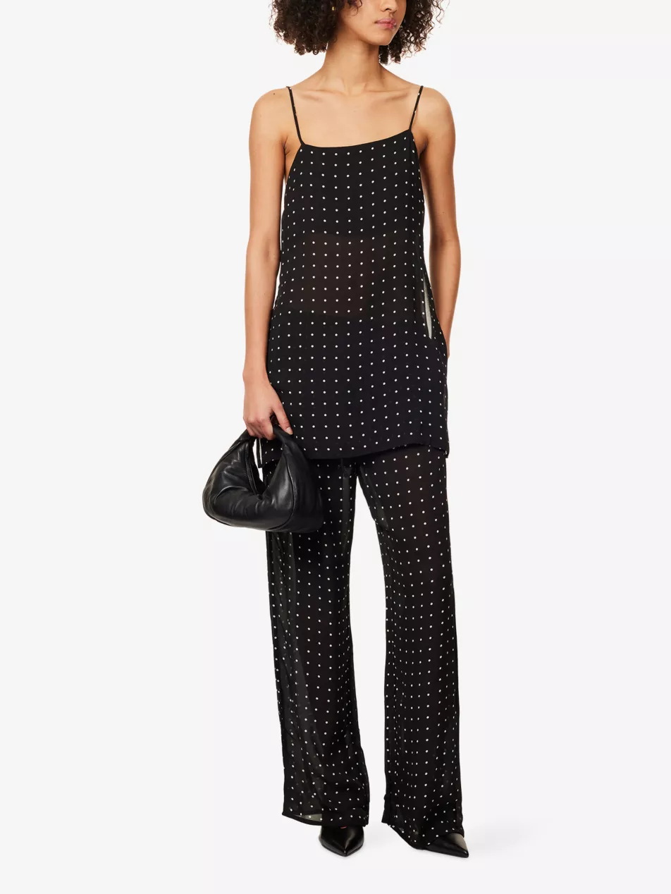 Vanessa Spot-Print Woven Trousers - 6