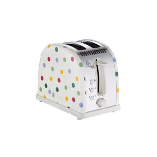 Polka dot toaster in Emma Bridgewater style with silver lever and buttons