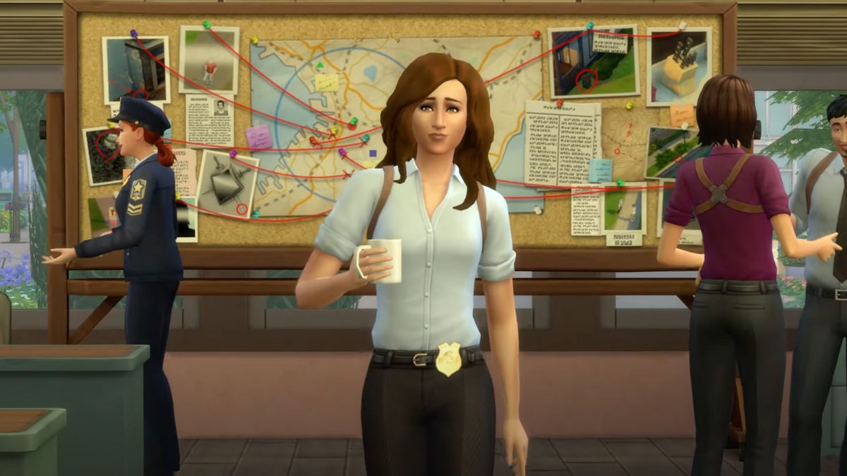 The Sims 4 career cheats help this detective get ahead