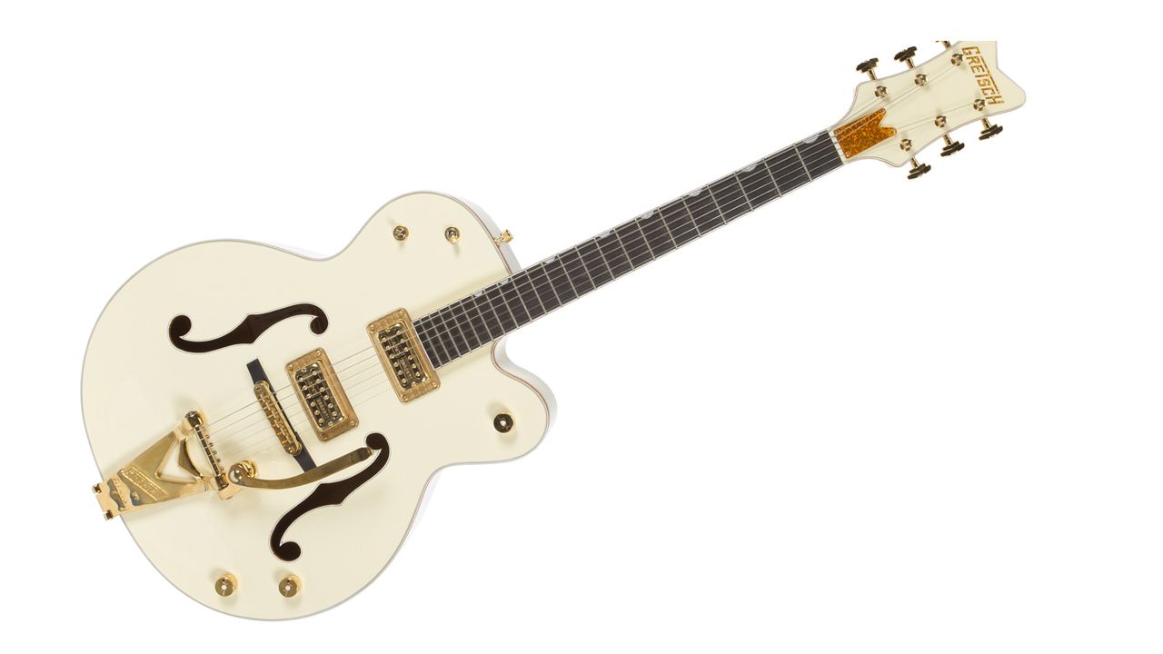A 1999 Gretsch White Falcon SS, model 6136-58, mono reissue (est $2000-2500)