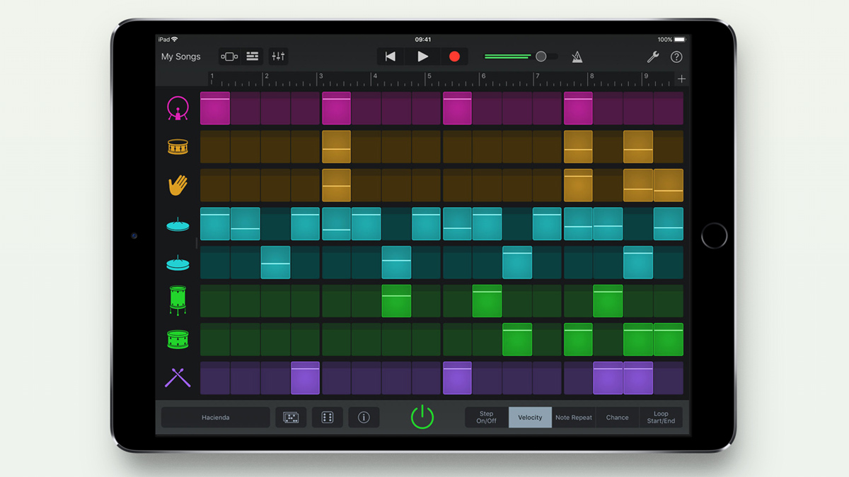 garageband drum sequencer