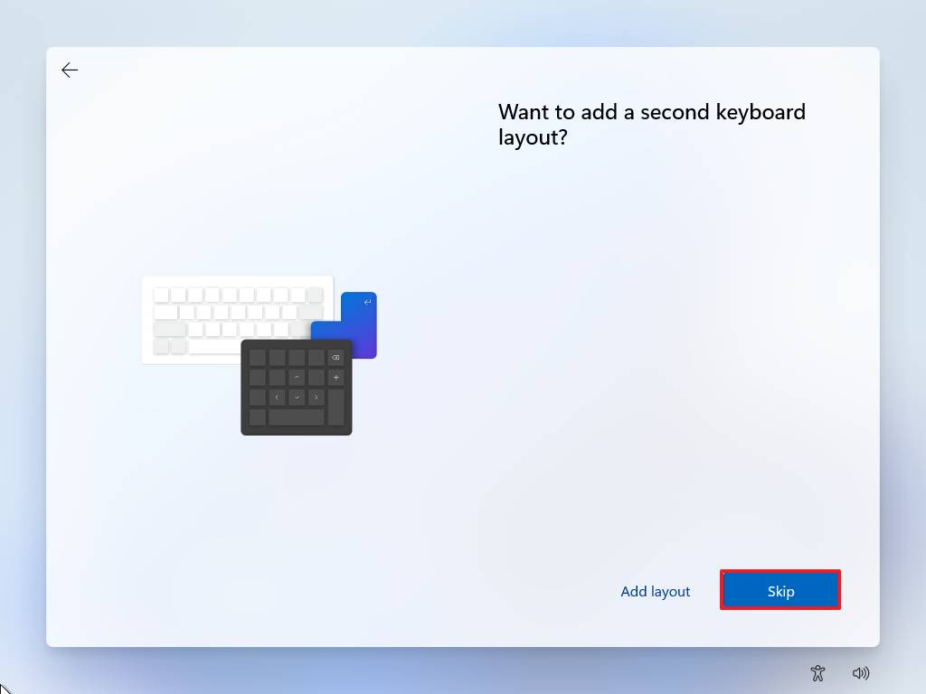 Skip second keyboard
