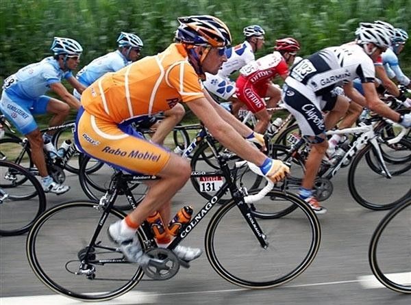 Denis Menchov (Rabobank) had a relaxed day in the bunch.