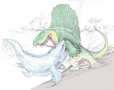 Illustration of Dimetrodon Battle