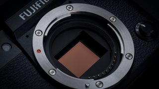 Fujifilm X-T30 II close-up showing lens mount and sensor