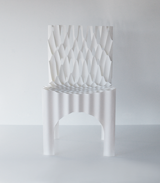 Nami' chair Made from vulcanised fibre derived from paper