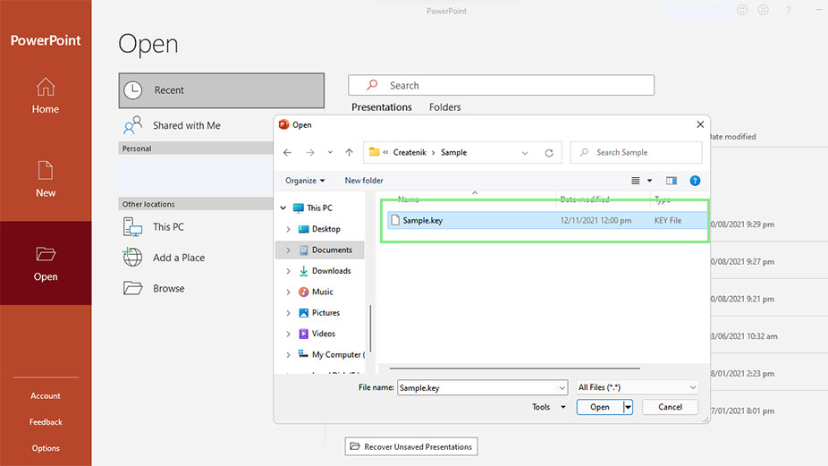 How to open .key files on Windows