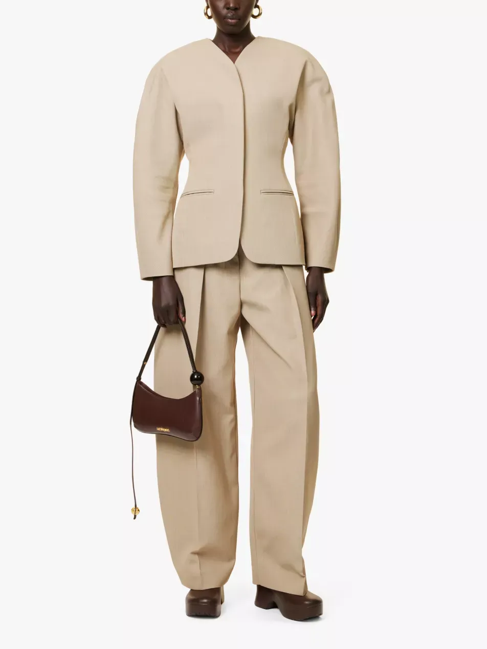JACQUEMUS, Ovalo Single-Breasted Woven Jacket