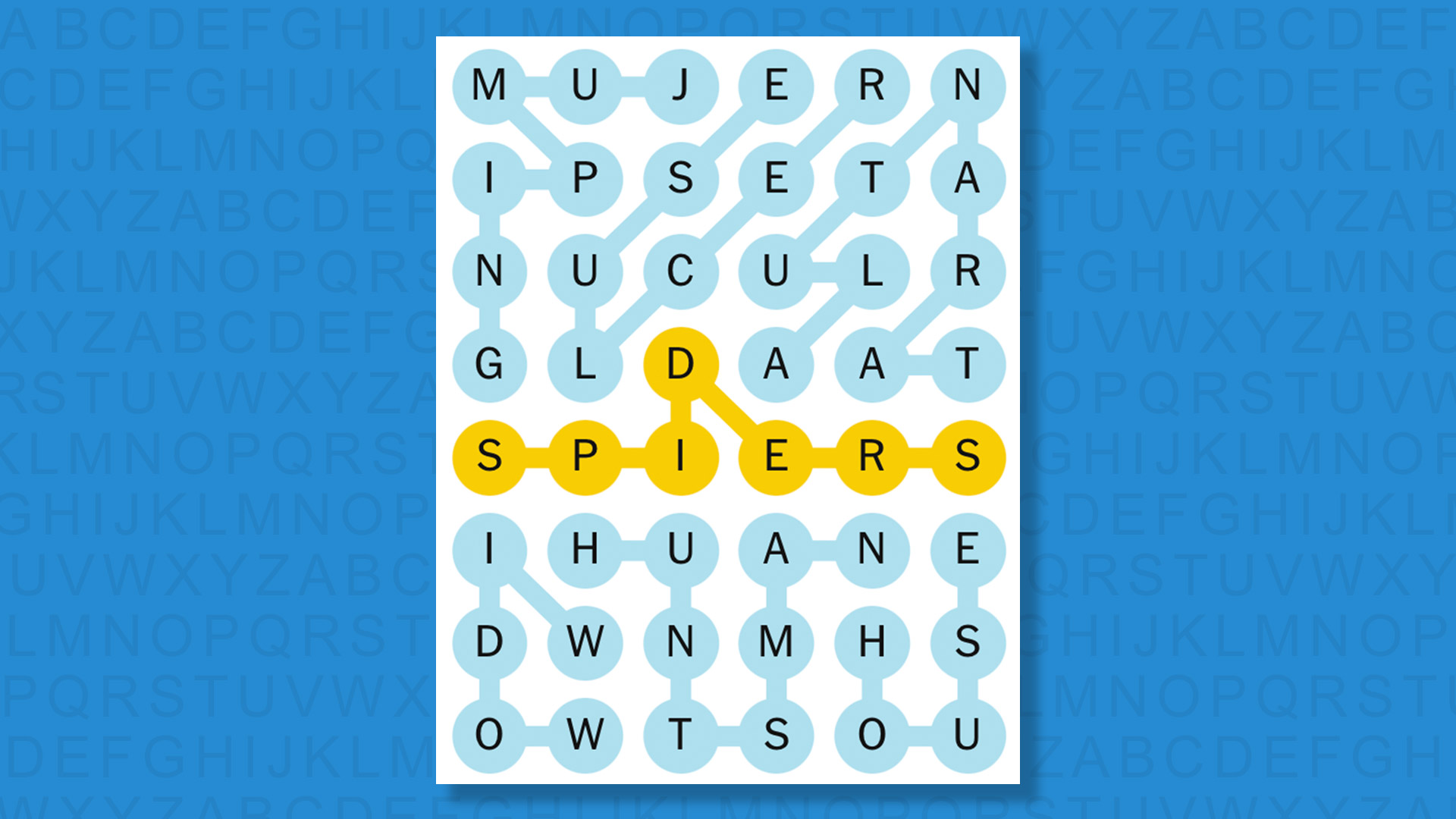 NYT Strands answers for game 639 on a blue background