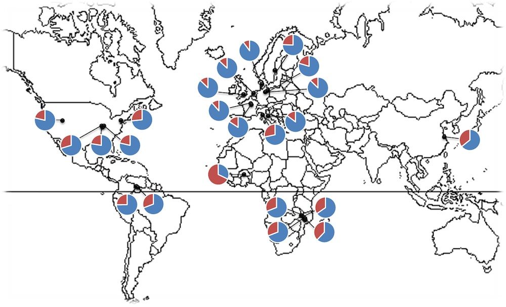 map of bacterial composition